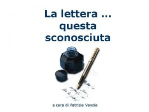 Impostazione lettera