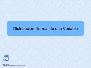 Distribucin Normal de una Variable App 4 stats