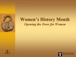 Womens history month door