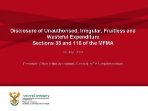 Fruitless and wasteful expenditure