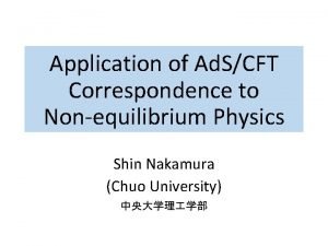 Application of Ad SCFT Correspondence to Nonequilibrium Physics