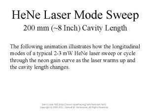 He Ne Laser Mode Sweep 200 mm 8