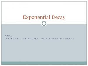 Exponential decay model