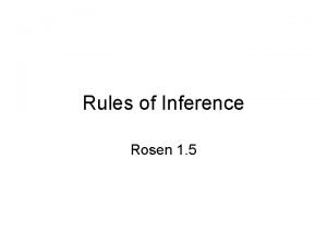 Rules of inference