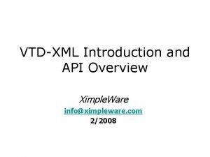 Vtd-xml