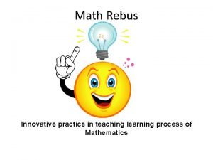 Rebus method in teaching