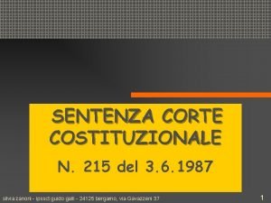 Sentenza corte costituzionale 215/87