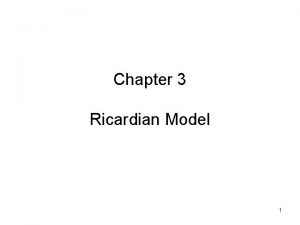 Ricardian model relative price