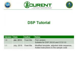 Dsp programming tutorial