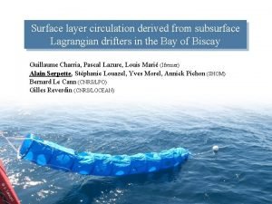 Surface layer circulation derived from subsurface Lagrangian drifters