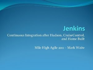 Hudson jenkins history Hudson jenkins history