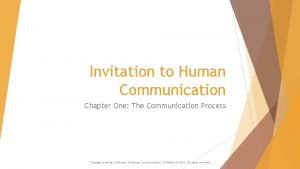 Invitation to human communication