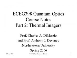 ECEG 398 Quantum Optics Course Notes Part 2