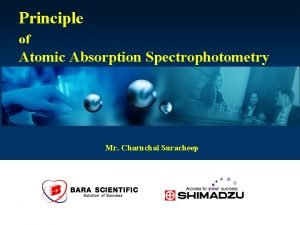 Atomic absorption spectrophotometry principle