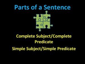 Simple sentence with a compound predicate