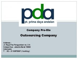Company Profile Outsourcing Company Address Jl Raya Pos