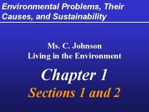 Environmental Problems Their Causes and Sustainability Ms C