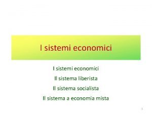Sistema economico liberista