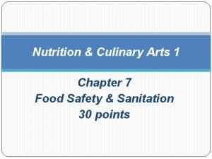 Culinary nutrition definition