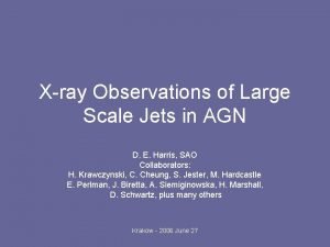 Xray Observations of Large Scale Jets in AGN