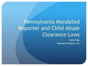 Pa mandated reporter laws