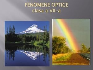 Fenomene optice clasa 6