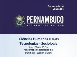 Cincias Humanas e suas Tecnologias Sociologia Ensino Mdio