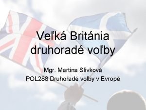 Vek Britnia druhorad voby Mgr Martina Slivkov POL