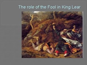 Fool's speech in king lear