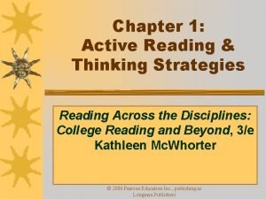 Active reading is thinking