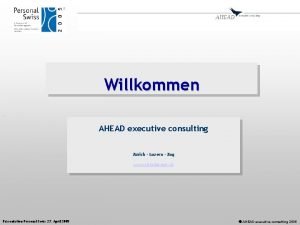 Willkommen AHEAD executive consulting Zrich Luzern Zug www