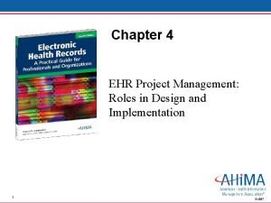 Ehr project management