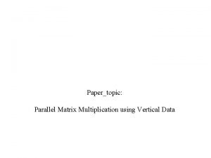 Output data decomposition