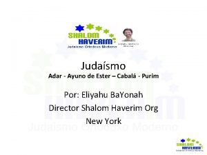 Judasmo Adar Ayuno de Ester Cabal Purim Por