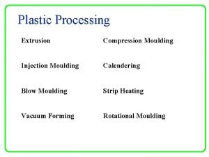 Calendering moulding process