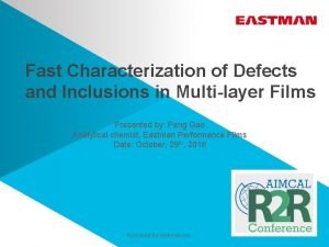 Fast characterization