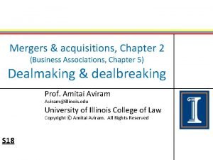 Mergers acquisitions Chapter 2 Business Associations Chapter 5