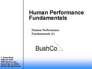 Human performance fundamentals