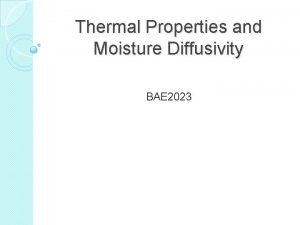 Thermal diffusivity