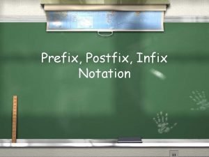 Prefix Postfix Infix Notation Infix Notation To add