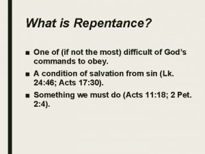 Repentance definition