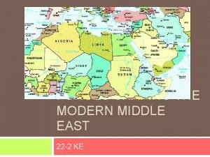 FORCES SHAPING THE MODERN MIDDLE EAST 22 2