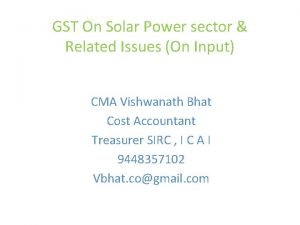 Gst notification on solar power generating system