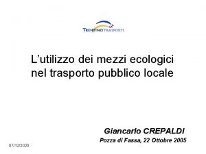 Lutilizzo dei mezzi ecologici nel trasporto pubblico locale