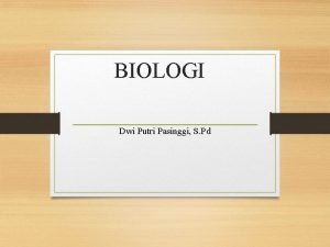 BIOLOGI Dwi Putri Pasinggi S Pd Kontrak Belajar