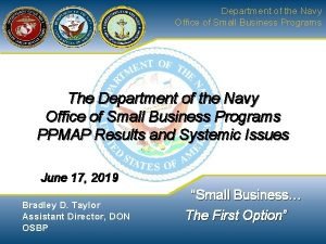 Department of the Navy Office of Small Business