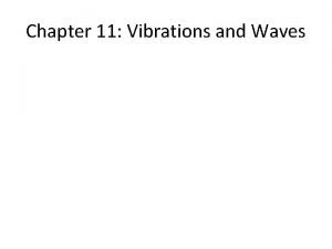 Chapter 11 Vibrations and Waves Periodic Motion When