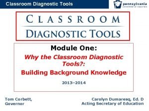 Classroom diagnostic tools strengths to build on