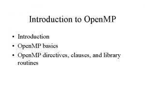 Open mp example