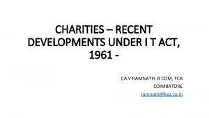 Charities act 1961